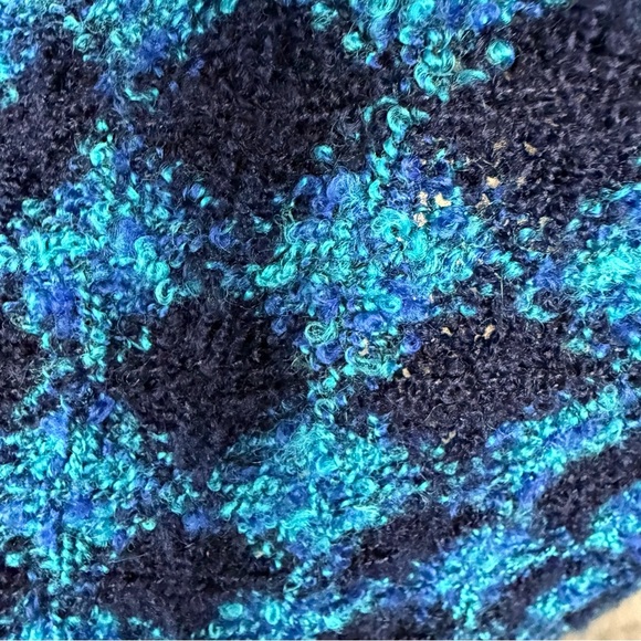 Boyne Valley Weavers Cape Poncho Blackwatch Houndstooth Tartan Ireland Made O/S - Picture 10 of 11